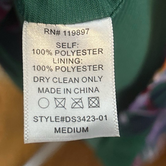 Collective Concepts Tropical Floral Green Dress - Picture 5 of 6